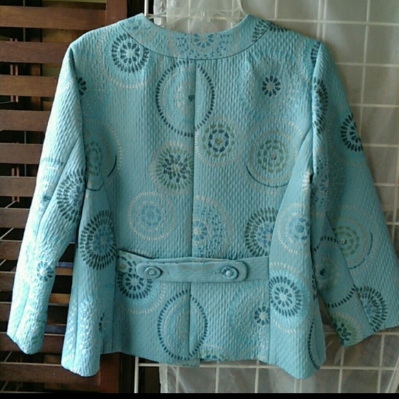 Teal/turquoise light weight blazer - Picture 3 of 5
